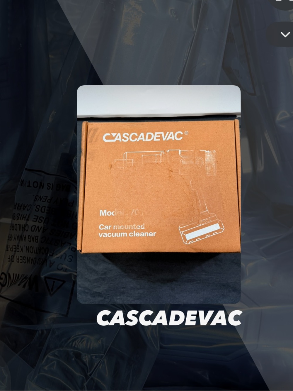 NIB Cascadevac Car Mounted Vacuum Cleaner